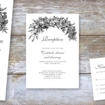 Vintage Blommigt Bröllopsmottagning