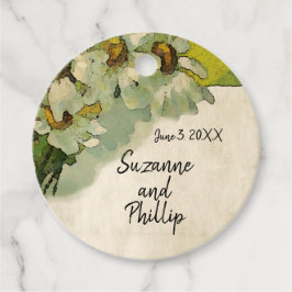 Vintage Blommigt Daisy Bröllop Tack för kommande Gåvor Etiketter