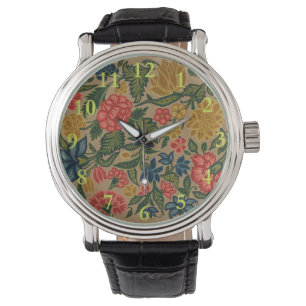 Vintage Blommigt Designer Garden Artwork Armbandsur