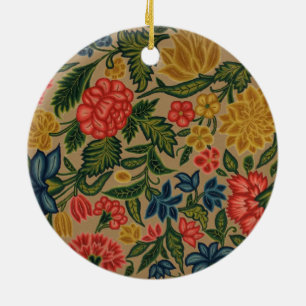 Vintage Blommigt Designer Garden Artwork Julgransprydnad Keramik