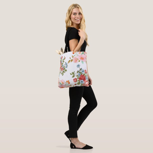 Vintage Blommigt Elegance Tygkasse (På modell)