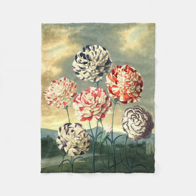 Vintage Blommigt Fleece Blanket (Framsidan)