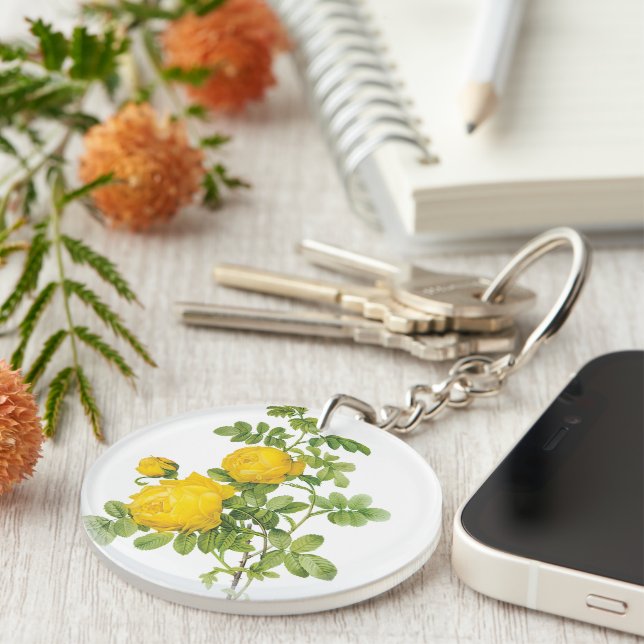 Vintage Blommigt Flowers, Gul ros by Redoute (Högra Framsidan)