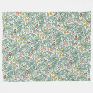 Vintage Blommigt Flowers William Morris Leicester Fleecefilt