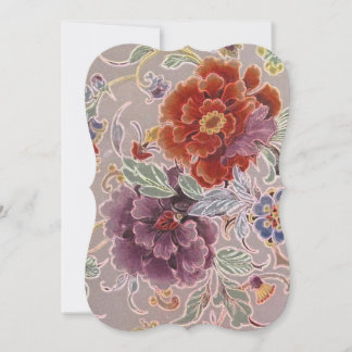 Vintage Blommigt Födelsedagsfirande Inbjudningar