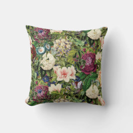 Vintage Blommigt Garden Mönster Kudde