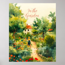 Vintage Blommigt Garden Poster