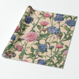 Vintage Blommigt Garden Wrapping Papper Presentpapper