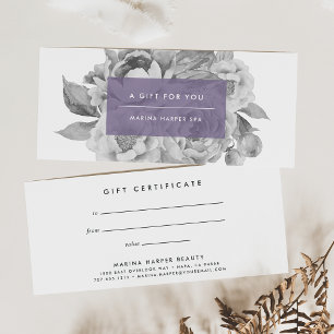 Vintage Blommigt Gift-certifikat Lilac