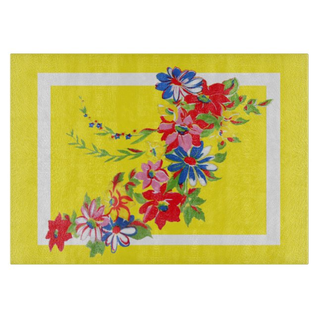 Vintage Blommigt Glasskärning (Framsidan)