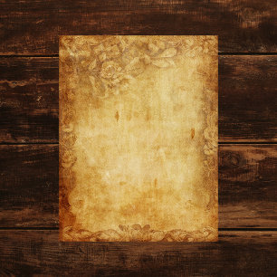 Vintage Blommigt Gräns-skrapbok Papper