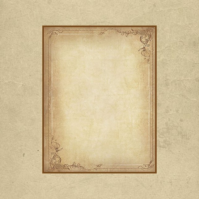 Vintage Blommigt Gräns-skrapbok Papper (Skapare uppladdad)