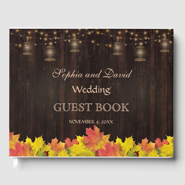 Vintage Blommigt Guld Foil Ram Bröllop Gästböcker (Framsida)