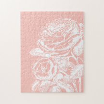 Vintage Blommigt Illustration Rosa Botanik