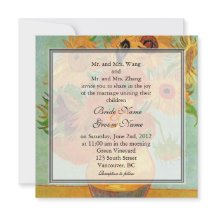 Vintage blommigt - inbjudan till bröllopsbröllop