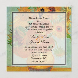 Vintage blommigt - inbjudan till bröllopsbröllop