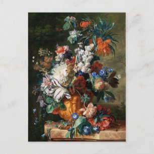 Vintage Blommigt Jan van Huysum Bouquet of Flowers Vykort