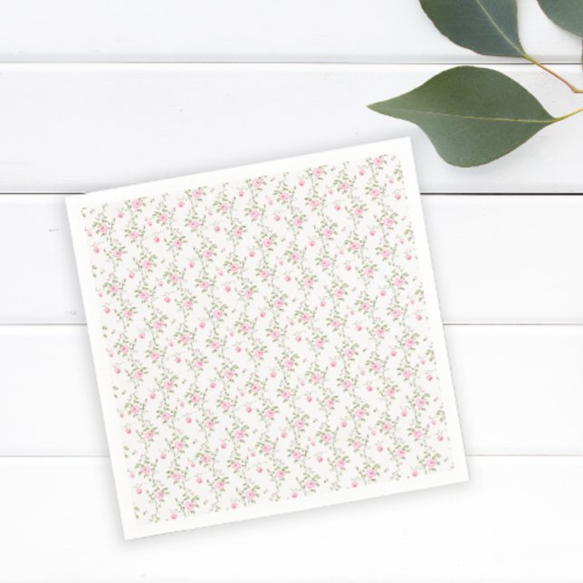 Vintage Blommigt Kärlek Shack Coquette Baby Shower Pappersservett (Skapare uppladdad)