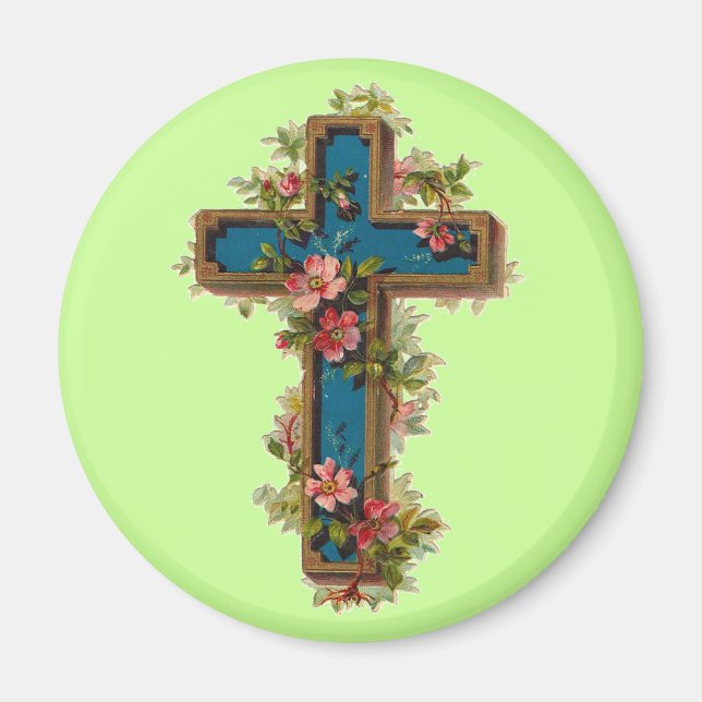 Vintage Blommigt Kor Magnet (Framsidan)