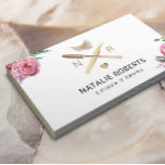 Vintage Blommigt Lash Makeup Artist Logotyp Salon Visitkort<br><div class="desc">Blommigten Salon Esthetician-Affärskort för konstnärer med Vintage och brows Makeup.</div>