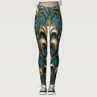 vintage blommigt Leggings