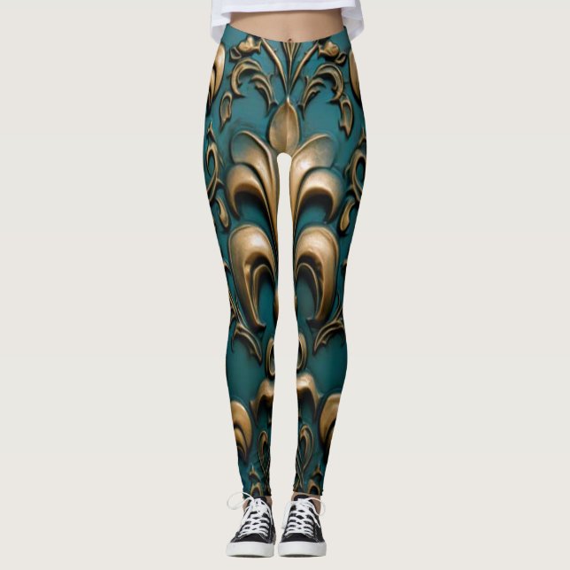 vintage blommigt Leggings (Framsida)