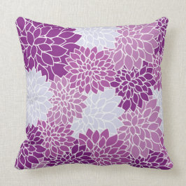 Vintage Blommigt Lila Pillow Kudde