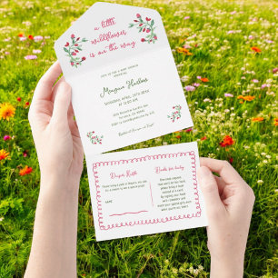 Vintage Blommigt Little WildblommGirl Baby Shower