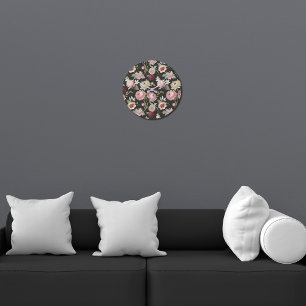 Vintage Blommigt Mary Delany Inspired Stor Klocka