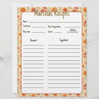 Vintage Blommigt Mexikanska mottagarsidor för Bind