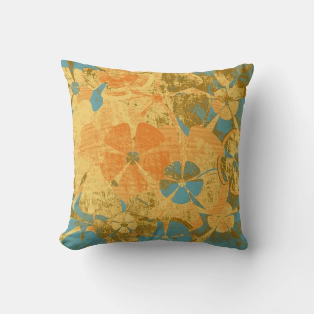 Vintage Blommigt Mode - Pillow Kudde (Framsida)