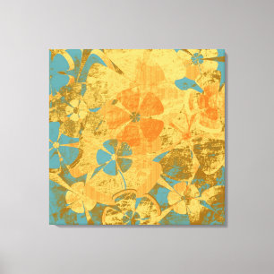 Vintage Blommigt Mode Wrapped Canvas