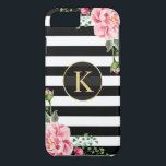 Vintage Blommigt Monogram Black White Stripe<br><div class="desc">Decorera din iPhone i Stil med den här Personlig"Vintage Blommigt Monogram Black White Stripe" unikt fodral! Du kan anpassa den med ditt namn eller din text på den här designen. Om du behöver ytterligare anpassning klickar du på "Anpassa dess " och användor verktyg för att ändra storlek, rotera, ändra färg,...</div>