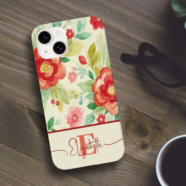 Vintage blommigt monogram giftigt botaniskt vatten (Skapare uppladdad)