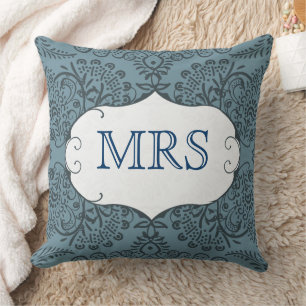 Vintage Blommigt Monogram Pillow Kudde