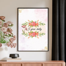 Vintage Blommigt Motiveringsoffert Poster