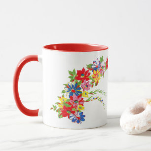 Vintage Blommigt Mugg
