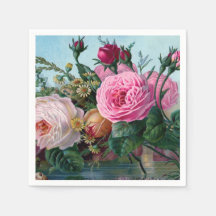 Vintage Blommigt Napkin