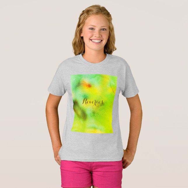 Vintage Blommigt Natur - Romantisk Abstrakt Elegan T Shirt (Hel framsida)