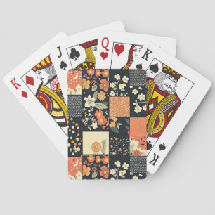 Vintage Blommigt Patchwork Mönster (11) Casinokort