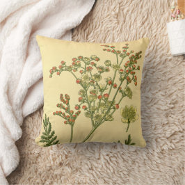 Vintage Blommigt Peachy Dropwort Wall Clock Kudde