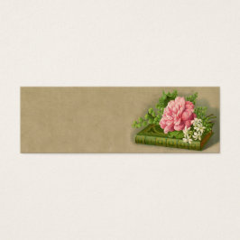 Vintage Blommigt Peony Classy Bok Elegant Litet Visitkort