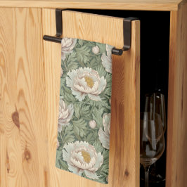 Vintage Blommigt Peony Patterned Kökshandduk