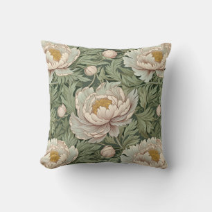 Vintage Blommigt Peony Patterned Kudde
