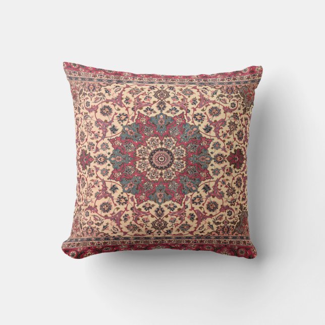 Vintage Blommigt Persian Carpet Mönster Kudde (Framsida)