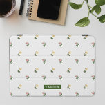 Vintage Blommigt Personlig Namn iPad Mini Skydd<br><div class="desc">IPad-smart hölje med anpassningsbar-designad som ger vintage blommönster med personlig namn/monogram.</div>