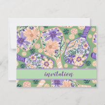 Vintage Blommigt Pickleball-design