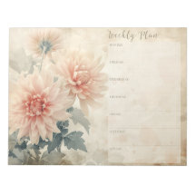 Vintage Blommigt Planner Stationery Veckovis
