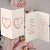 Vintage Blommigt Red Kärlek Heart Valentines day D