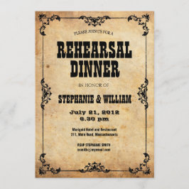 Vintage Blommigt - repetitionsmidkort Inbjudningar